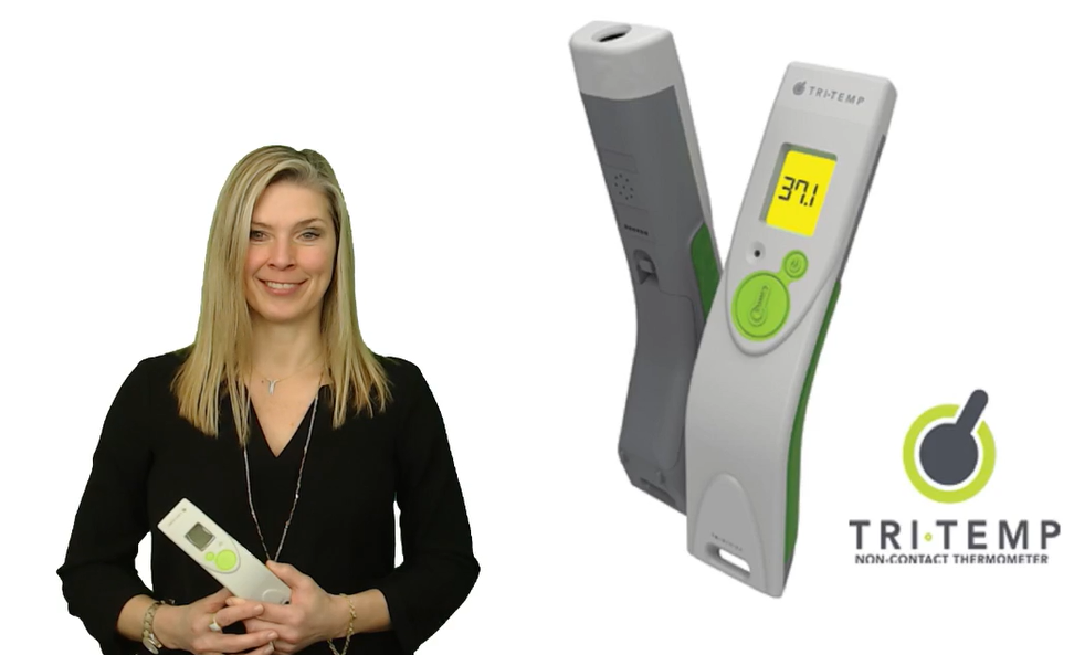 Hoe gebruik je de TRI TEMP non contact thermometer?